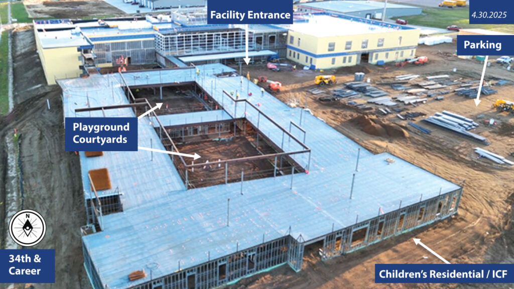 Children's Campus Looking North - April 2025