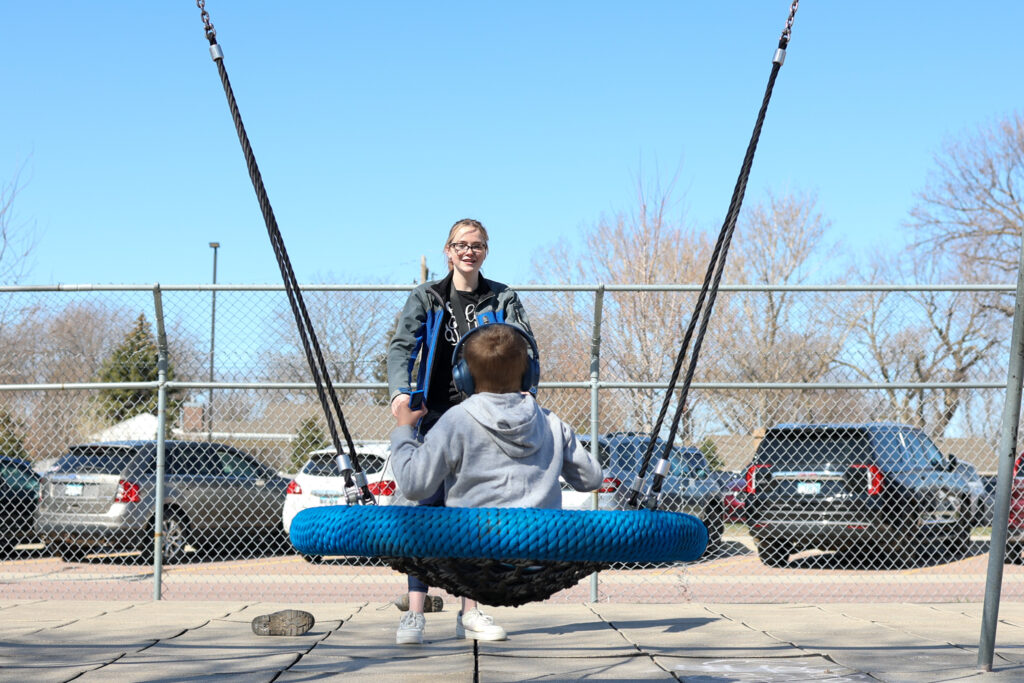Child on Swing